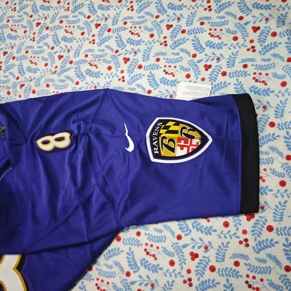 Nike On Field Baltimore Ravens Lamar Jackson Purple Jersey No. 8